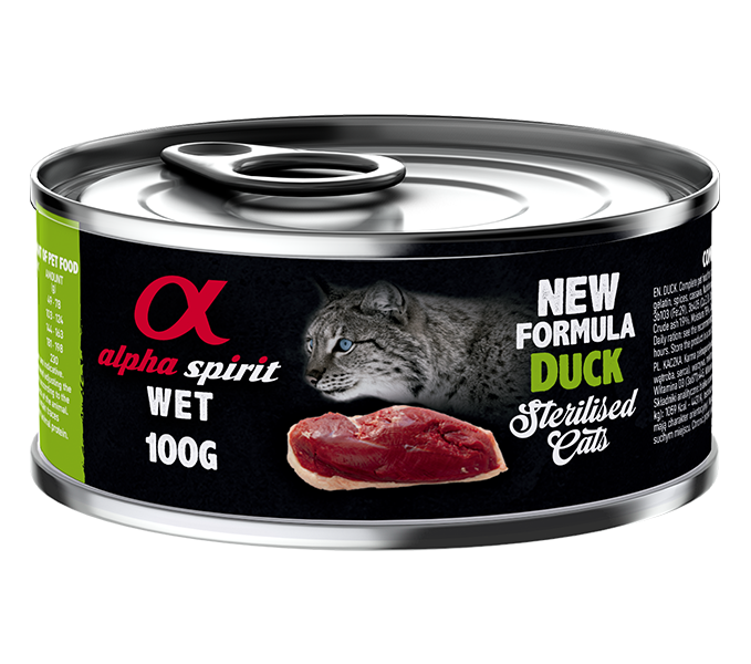 Alpha Spirit Cat Wet Food - Duck