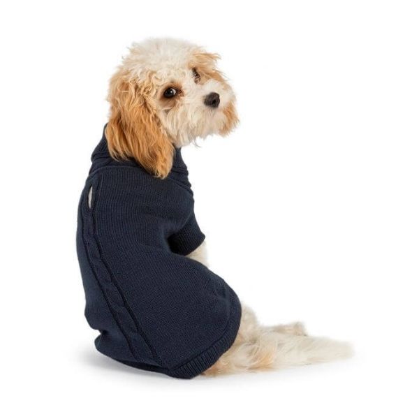Ancol Charcoal Cable Knit Dog Jumper M