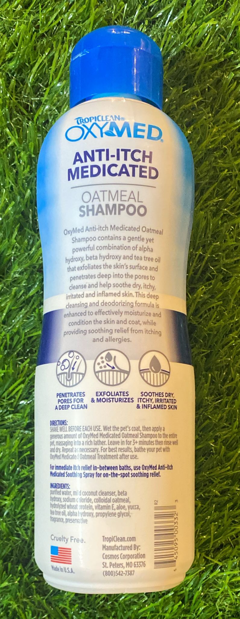 TropiClean OxyMed Anti-Itch Medicated Oatmeal Shampoo