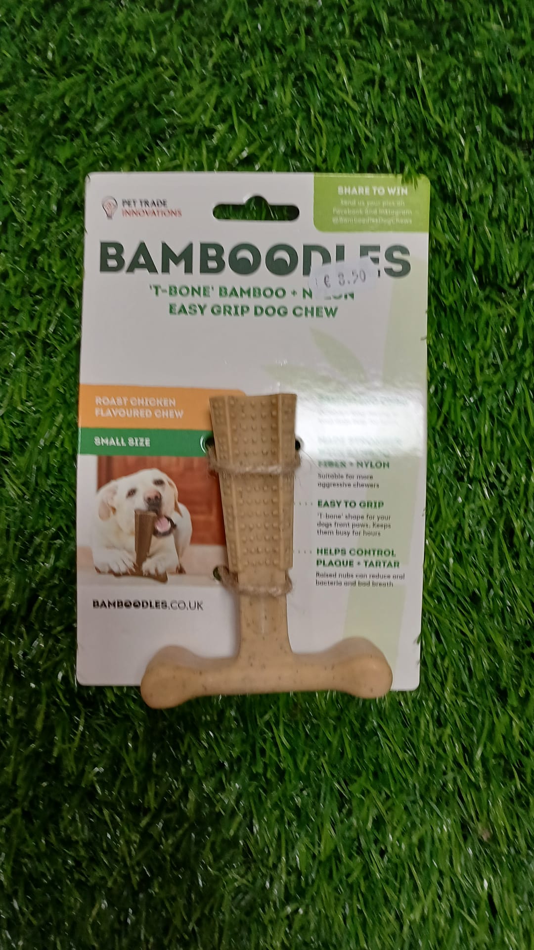 Chicken T-Bone Bamboo + Nylon Easy Grip Dog Chew